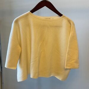 Helmut Lang Cream Textured Top